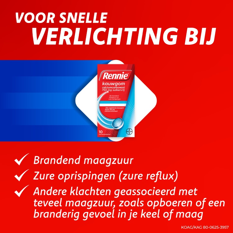 Voor snelle verlichting bij brandend maagzuur